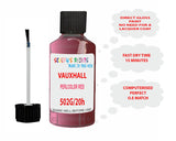 paint code location Vauxhall Astra Perlcolorrot/Red Code 502G/20H