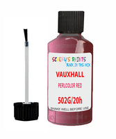 Vauxhall Astra Perlcolorrot/Red Code 502G/20H Touch Up Paint