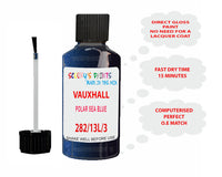 paint code location Vauxhall Cavalier Polar Sea Blue Code 282/13L/3Tu