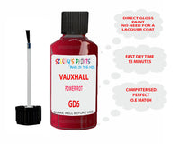 paint code location Vauxhall Mokka-E Power Rot Code Gd6
