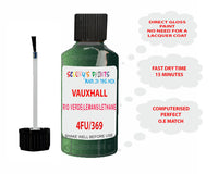 paint code location Vauxhall Calibra Rio Verde(Lemans/Lethane Green) Code 4Fu/369