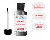 paint code location Vauxhall Crossland Satin Steel Grey 4 Code 501B/Gf6/10B