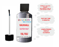 paint code location Vauxhall Calibra Silk/Tech Violet Code 19L/19U/265