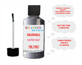 paint code location Vauxhall Corsa Silk/Tech Violet Code 19L/19U/265