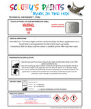 Touch Up Paint Instructions for use Vauxhall Corsa Silver Code 16P