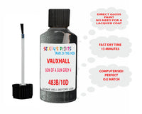 paint code location Vauxhall Crossland X Son Of A Gun Grey 4 Code 483B/10D