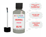 paint code location Vauxhall Combo Stone Gray Code 85L/145
