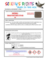 Touch Up Paint Instructions for use Vauxhall Agila Terrakottarot/Terra Cotta Red Code 50A