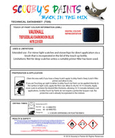 Touch Up Paint Instructions for use Vauxhall Crossland Tiefseeblau/Darkmoon Blue Code 467B/22X/Gdx