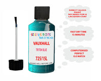 paint code location Vauxhall Campo Triton Blue Code 725/15L
