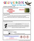 Touch Up Paint Instructions for use Vauxhall Astra Tundra Green/Gruen Code 395/36K/3Mu