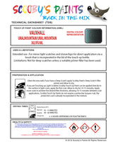 Touch Up Paint Instructions for use Vauxhall Astra Uralmountain/Ural Mountain Code 382/3Fu/08L