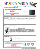 Touch Up Paint Instructions for use Vauxhall Frontera Uralmountain/Ural Mountain Code 382/3Fu/08L