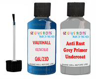 Vauxhall Corsa-E Voltaic Blue Code G6L/23D Anti rust primer protective paint