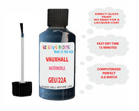 paint code location Vauxhall Antara Ozeanblau/Waterworld Code Geu/22A