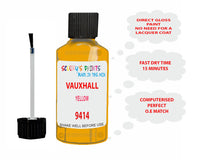 paint code location Vauxhall Gt Yellow Code 9414