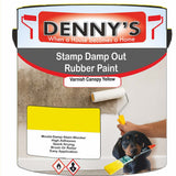Denny's Waterpoof Paint For Stamp Out Damp Colour- Varnish Canopy Yellow - Damp-Block Mould-Safe Breathable