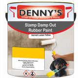 Denny's Waterpoof Paint For Stamp Out Damp Colour- Varnish Lumen Yellow - Damp-Block Mould-Safe Breathable