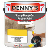 Denny's Waterpoof Paint For Stamp Out Damp Colour- Varnish Utility Yellow - Damp-Block Mould-Safe Breathable