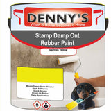 Denny's Waterpoof Paint For Stamp Out Damp Colour- Varnish Yellow - Damp-Block Mould-Safe Breathable