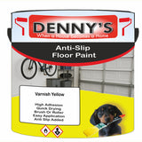Denny's Floor Paint For Grip Coating Colour- Varnish Yellow - Anti-Slip Hardwearing Safe
