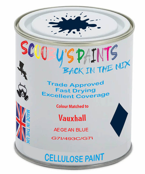 Paint Mixed Vauxhall Crossland X Aegean Blue 23A/493C/G7I Cellulose Car Spray Paint