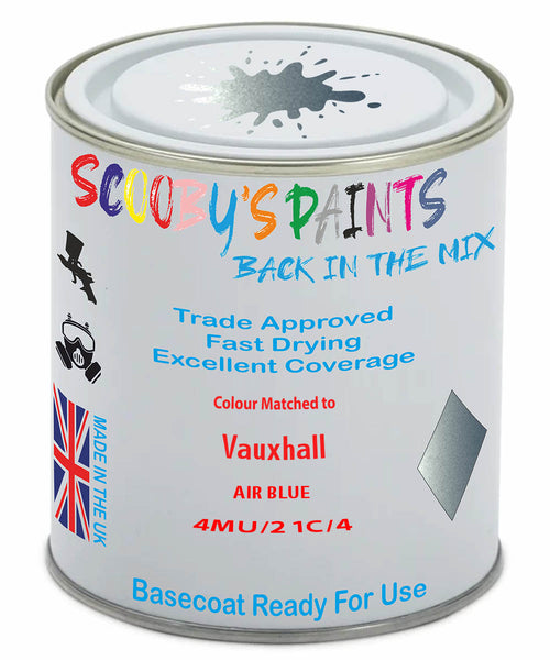 Paint Mixed Vauxhall Tigra Air Blue 20P/21C/4Mu Basecoat Car Spray Paint
