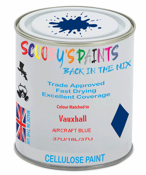 Paint Mixed Vauxhall Corsa Aircraft Blue 0Qt/18L/37U Cellulose Car Spray Paint