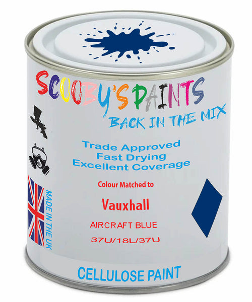 Paint Mixed Vauxhall Movano Aircraft Blue 0Qt/18L/37U Cellulose Car Spray Paint