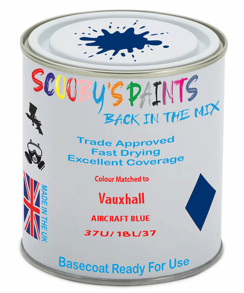 Paint Mixed Vauxhall Meriva Aircraft Blue 0Qt/18L/37U Basecoat Car Spray Paint