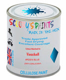 Paint Mixed Vauxhall Meriva Arden Blue 12U/28J/291 Cellulose Car Spray Paint