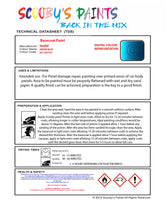 Cellulose Ready For Use Paint for VAUXHALL MERIVA ARDEN BLUE Paint code: 12U/28J/291 Easy Use Original Paint Cellulose Spray Gun Paint