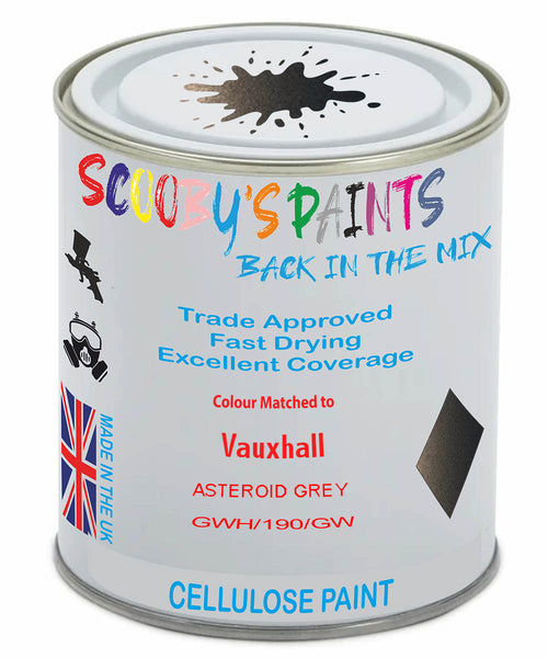 Paint Mixed Vauxhall Meriva Asteroid Grey 169V/190/Gwh Cellulose Car Spray Paint