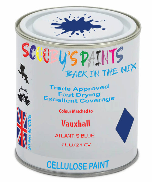 Paint Mixed Vauxhall Meriva Atlantis Blue 1Lu/21G Cellulose Car Spray Paint