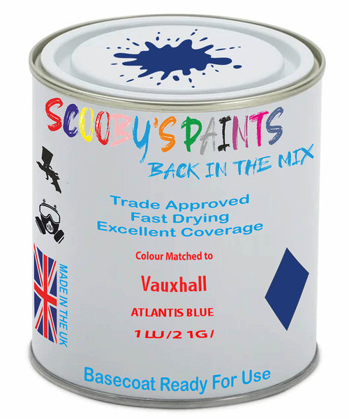 Paint Mixed Vauxhall Meriva Atlantis Blue 1Lu/21G Basecoat Car Spray Paint