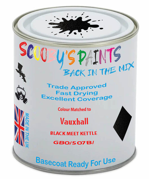 Paint Mixed Vauxhall Mokka Black Meet Kettle 22Y/507B/Gb0 Basecoat Car Spray Paint