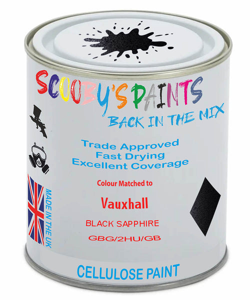 Paint Mixed Vauxhall Vectra Black Sapphire 20R/2Hu/Gbg Cellulose Car Spray Paint
