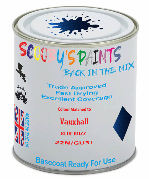 Paint Mixed Vauxhall Corsa Blue Buzz 22N/Gu3 Basecoat Car Spray Paint