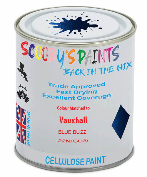 Paint Mixed Vauxhall Insignia Blue Buzz 22N/Gu3 Cellulose Car Spray Paint