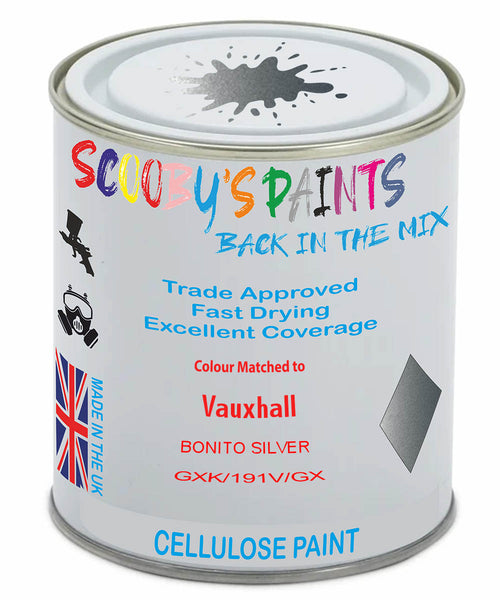 Paint Mixed Vauxhall Crosscarline Bonito Silver 188/191V/Gxk Cellulose Car Spray Paint