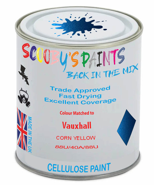 Paint Mixed Vauxhall Astra Corn Yellow 03L/40A/88U Cellulose Car Spray Paint