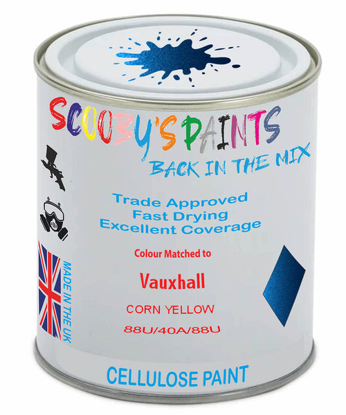 Paint Mixed Vauxhall Combo Corn Yellow 03L/40A/88U Cellulose Car Spray Paint