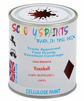 Paint Mixed Vauxhall Antara Dark Burgundy G6D Cellulose Car Spray Paint