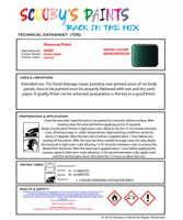 Basecoat Ready For Use Paint for VAUXHALL VECTRA DIGITAL GREEN Paint code: 398/4QU Easy Use Original Paint Basecoat Spray Gun Paint