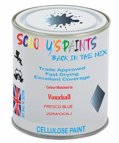 Paint Mixed Vauxhall Astra Fresco Blue 22M/Gol Cellulose Car Spray Paint