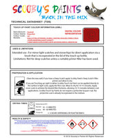 Instructions for use Vauxhall Flame Red Car Paint