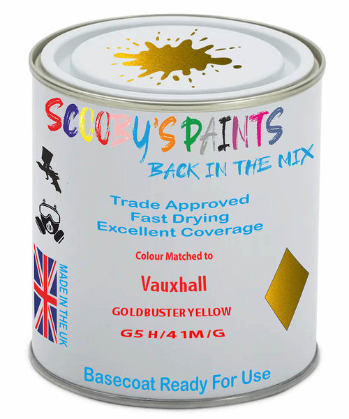 Paint Mixed Vauxhall Adam Goldbuster Yellow 181X/41M/G5H Basecoat Car Spray Paint