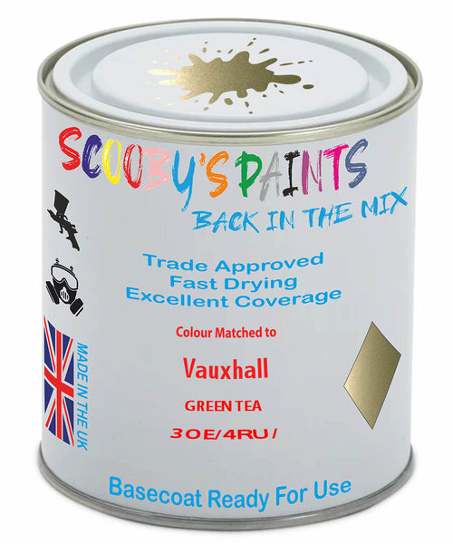Paint Mixed Vauxhall Tigra Green Tea 30E/4Ru Basecoat Car Spray Paint
