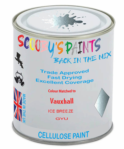 Paint Mixed Vauxhall Antara Ice Breeze Gyu Cellulose Car Spray Paint