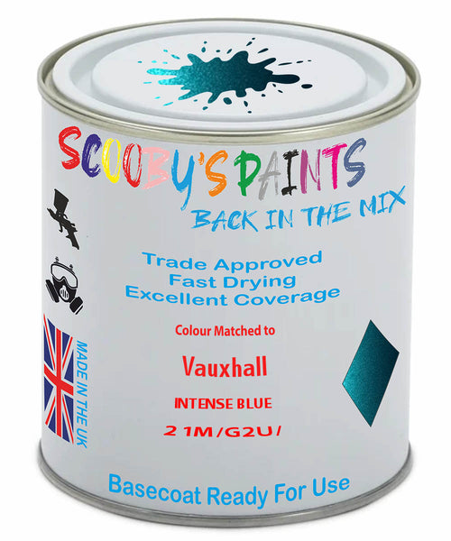 Paint Mixed Vauxhall Vivaro Intense Blue 21M/G2U Basecoat Car Spray Paint